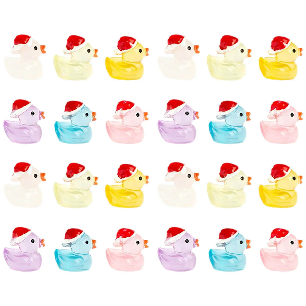 

Micro Landscape Resin Ornament Cartoon Cute Luminous Christmas Duck Snow Scene Decoration Miniature Crafts Ducks