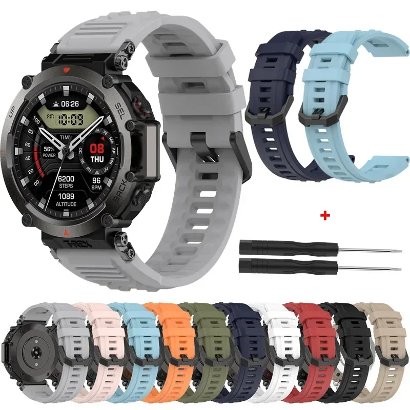 

Replacement Wrist Strap For Amazfit T-Rex Ultra Smart Watch Silicone Sport Bracelet For Huami Amazfit T-Rex Ultra Band Correa