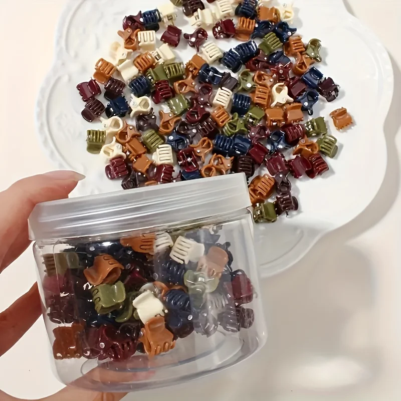 50/100 Stück Mini-Seitenklammer-Set | Perfekt als alltäglicher Haarschmuck für süße Mädchen mit geflochtenen Frisuren oder Pferdeschwänzen. – Detail 4