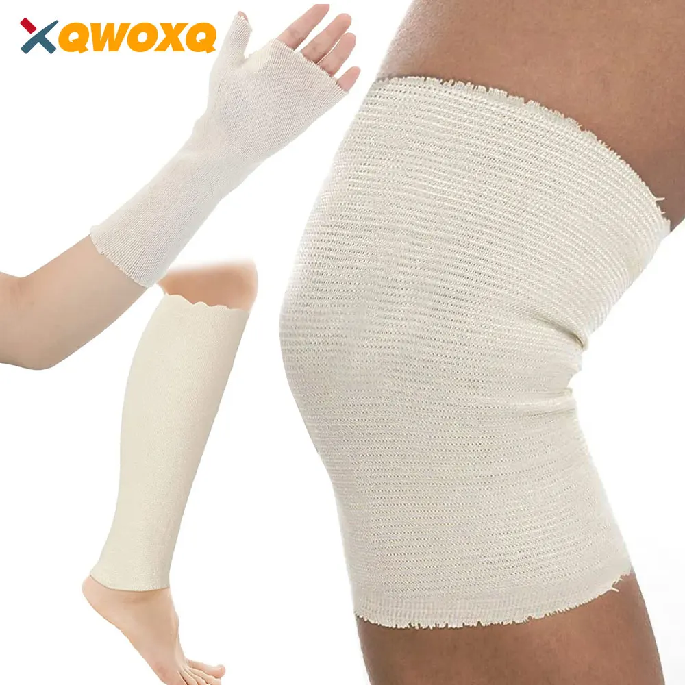 Elasticated Tubular Support Bandage for Large Arms, Knees, Legs | Light To Moderate Compression Bandage Roll for Tissue Support