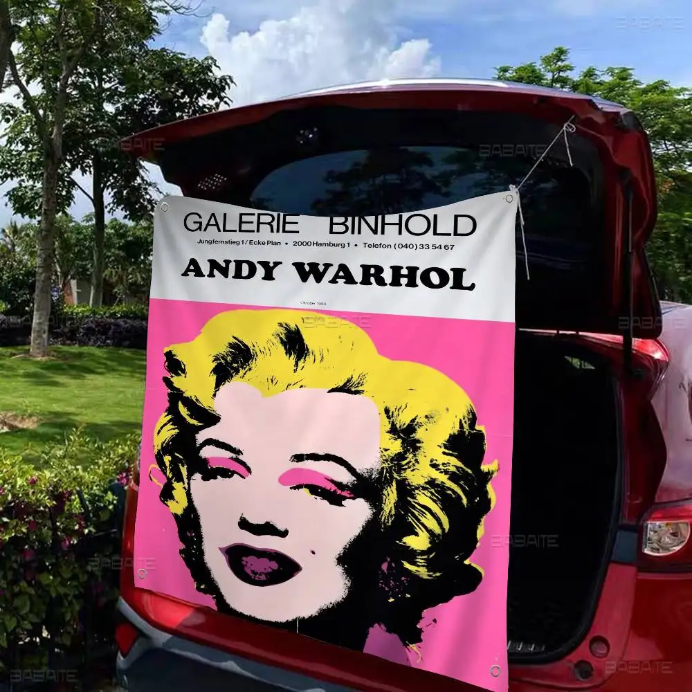 A-Andy W-Warhol DIY Flag For Family Group Photo Living Room Home Dorm Decor Wall Art Decor Banner
