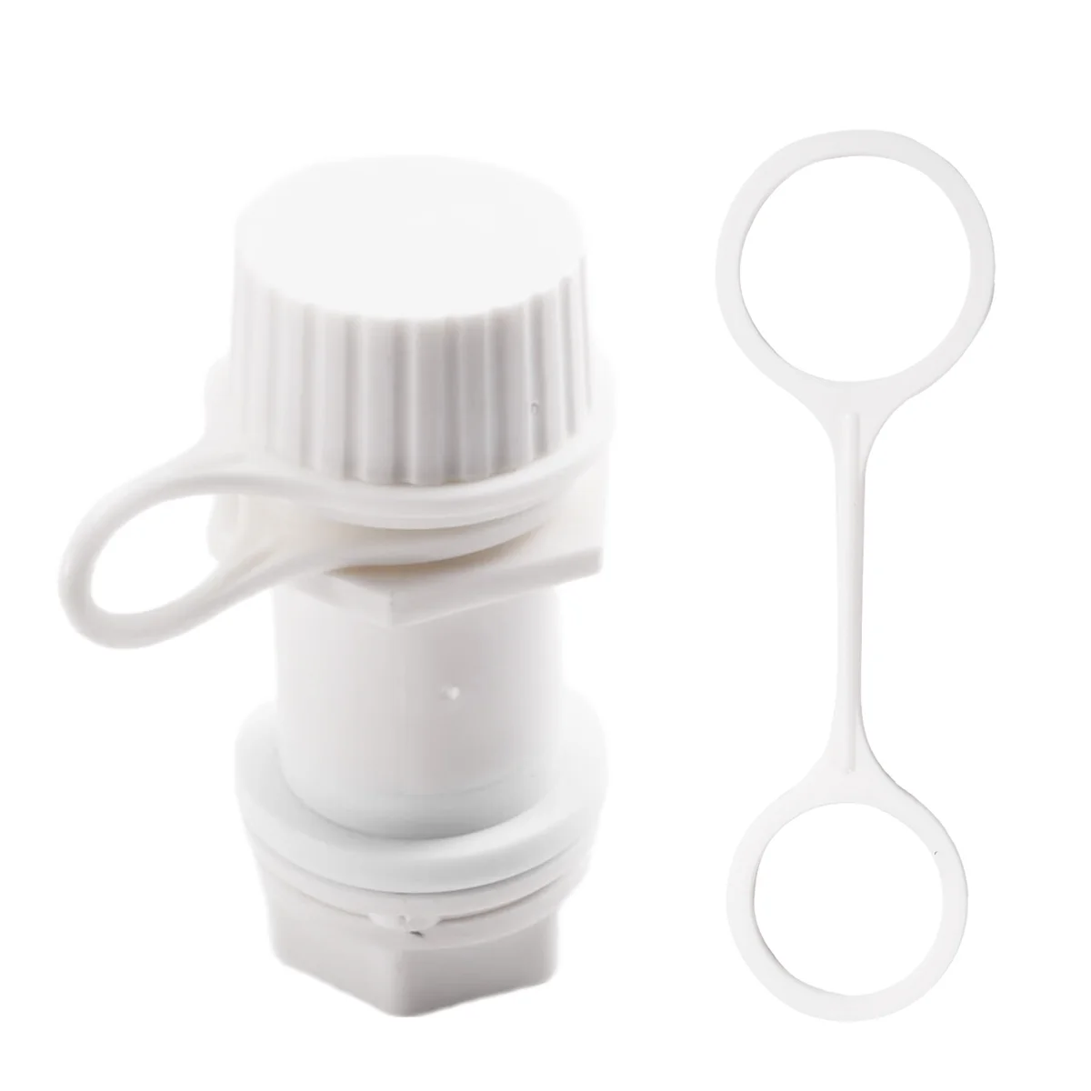 B43C Threaded Drain Plug with Plastic Tethered Cap for Igloo 50-165 Qt Coolers, Cooler Drain Plug Replacement Parts