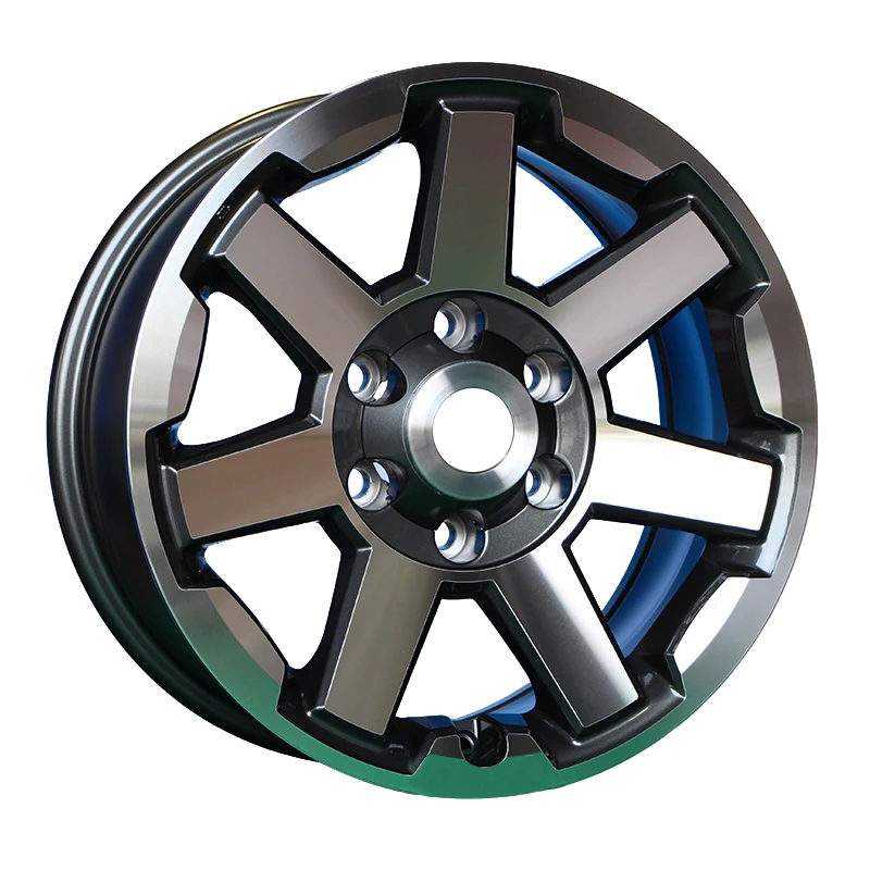 17 inch staggered seven spoke alloy rim 6x139.7 offroad SUV pickup aftermarket replacement wheel