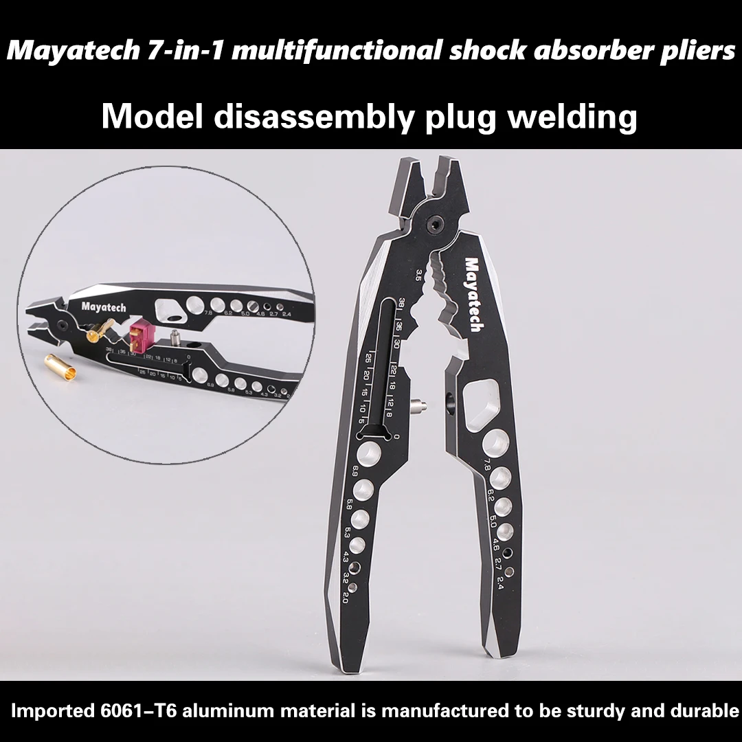 Mayatech RC 7-in-1 Multifunctional Aluminum Alloy Damper Pliers Solder Station Wrench For RC Car RC Models Toys Repair Tool