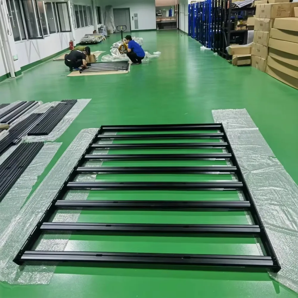 Custom Black Powder Coating Aluminum/Steel Roof Rack for Van Roof Rack