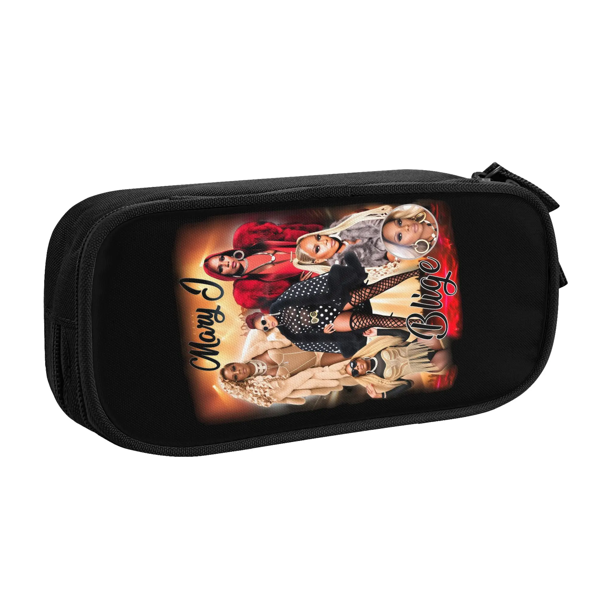 Singer Queen Hip-Hop of R&B Mary Jane Blige  Pencil Cases for Boys Girls Large Capacity  Pen Box Bag School Accessories