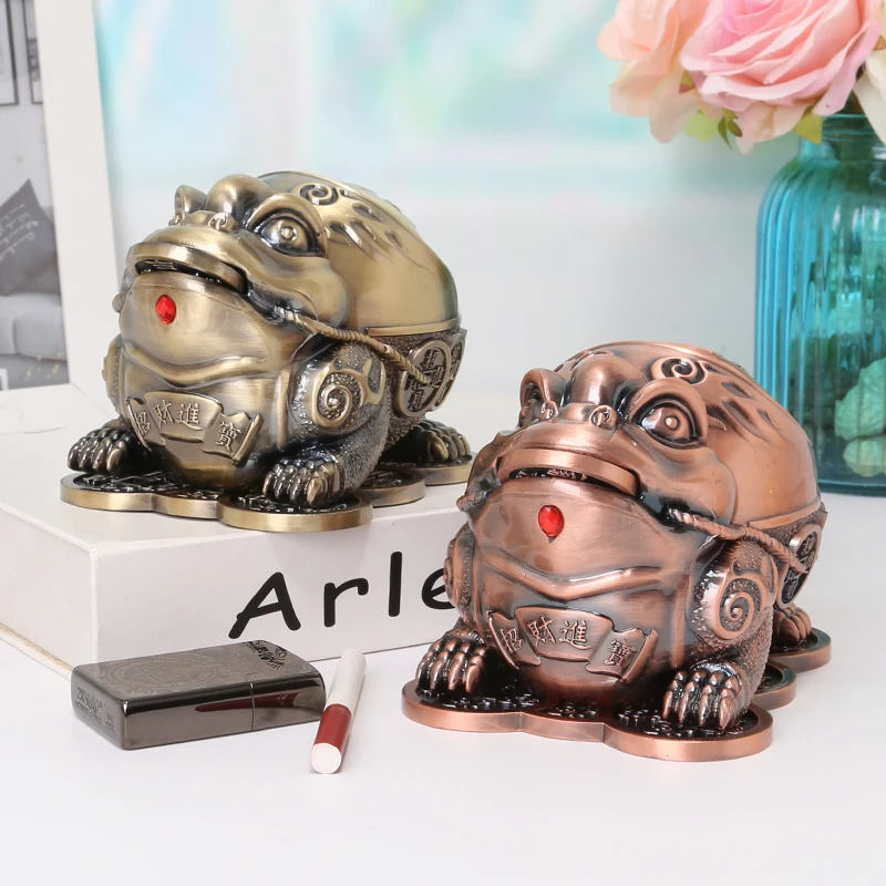 NEW HOME OFFICE company BAR Business ART TOP COOL 3D GOOD LUCK Auspicious wealth JIN CHAN Decoration art statue Ashtray