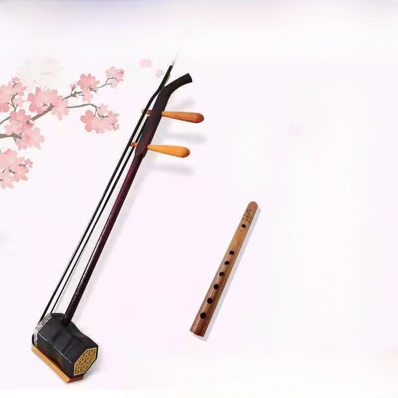 beginner's-erhu-instrument-cylinder-new-player-student-accessories-traditional-chinese-violin-hexagonal-shape-all-wood-constr