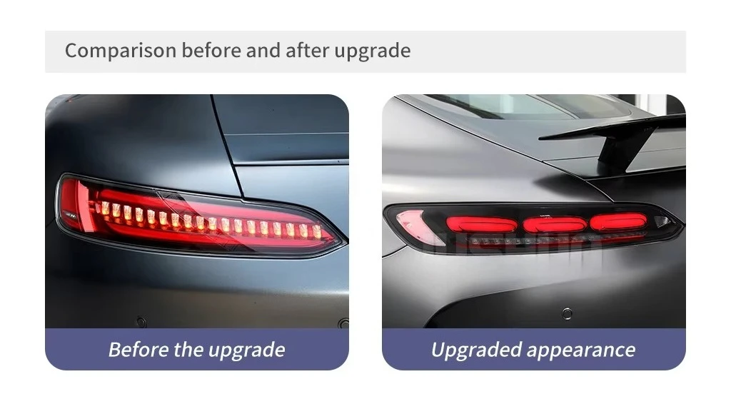 الضوء الخلفي LED لسيارة Mercedesbenz AMG GT 2015-2018 ترقية نمط جديد LED أضواء خلفية التوصيل والتشغيل #4