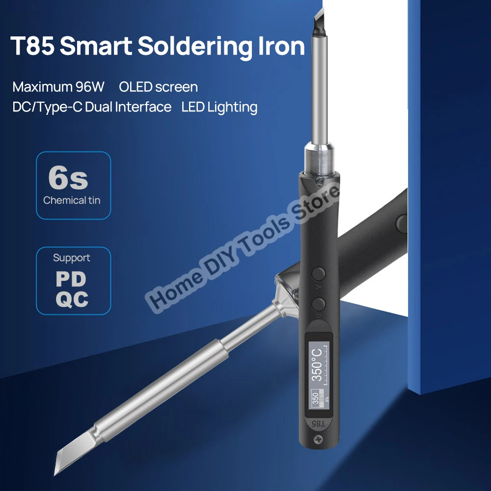 

T85 96W Electric Soldering Iron Kit Repair Tool Welding Solder Rework Station Heat Pencil Smart Portable Solder Iron Tips