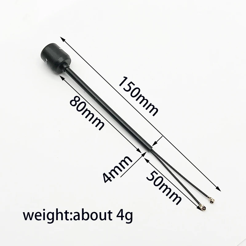 Antenna Dual-Band 5.8Ghz/2.4Ghz ipex1/UFL 120mm/150mm LHCP a lunga distanza per DJI O3 Air Unit FPV System Racing Drone