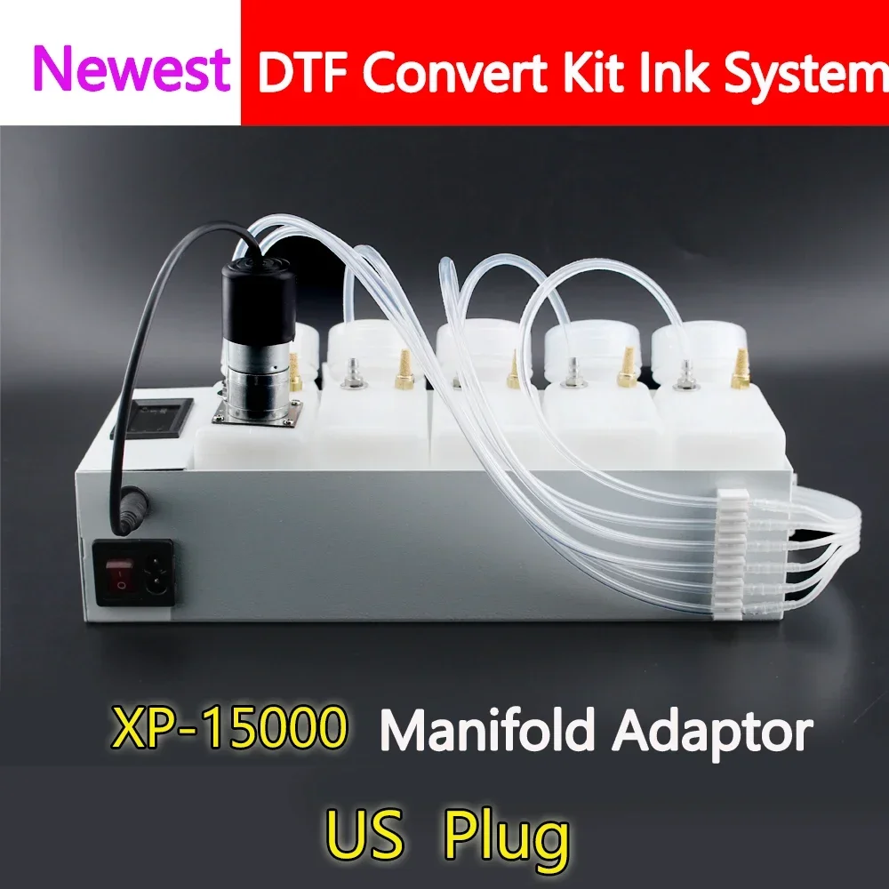 

XP15000 Преобразование детали машины СНПЧ DTF Чернильная система для Epson XP-15000 Белый чернильный резервуар с адаптером коллектора печатающей головки Демпфер чернил