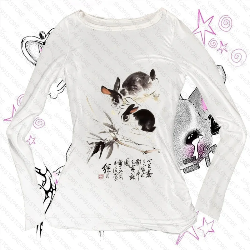 

Готическая Y2k Стиль Звездная Девушка Принт Детская Футболка Винтаж Уличная Женская Футболка Гранж Одежда Эстетические Топы 2000-х Милая Эмо Девушка Укороченная Тонкая