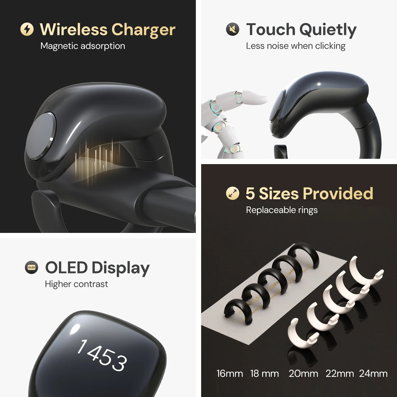 Weslamic iTasbih Wearable Devices allah ring electronics zikr ring counter muslim counter digital tasbeeh Magnetic charging