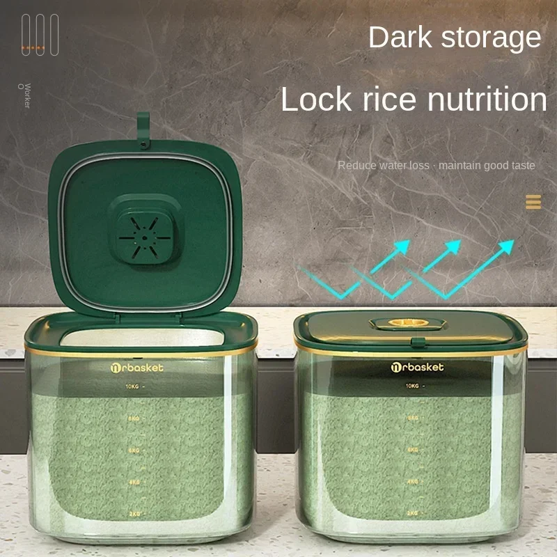 5/10KG Moisture Proof Insect Proof Rice Box Grain Sealed Jar Kitchen Container Bucket Storage Cereals Container Bucket with Lid