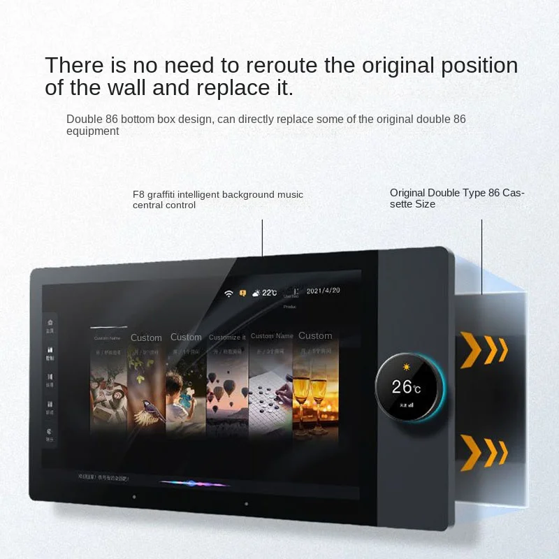 10-inch touch screen tuya Bluetooth zigbee central control screen mobile phone wifi voice control 86 line box installation