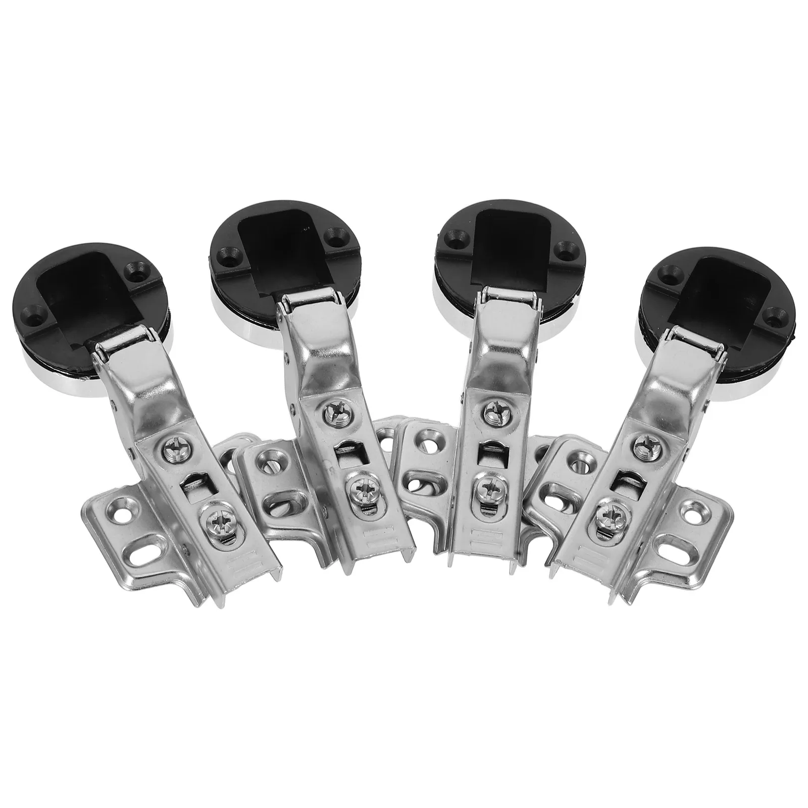 

4pcs Silent Buffer Hinge Reinforced Glass Door Soft Close Hydraulic Damping Cabinet Hardware Stainless Steel Quiet Operation