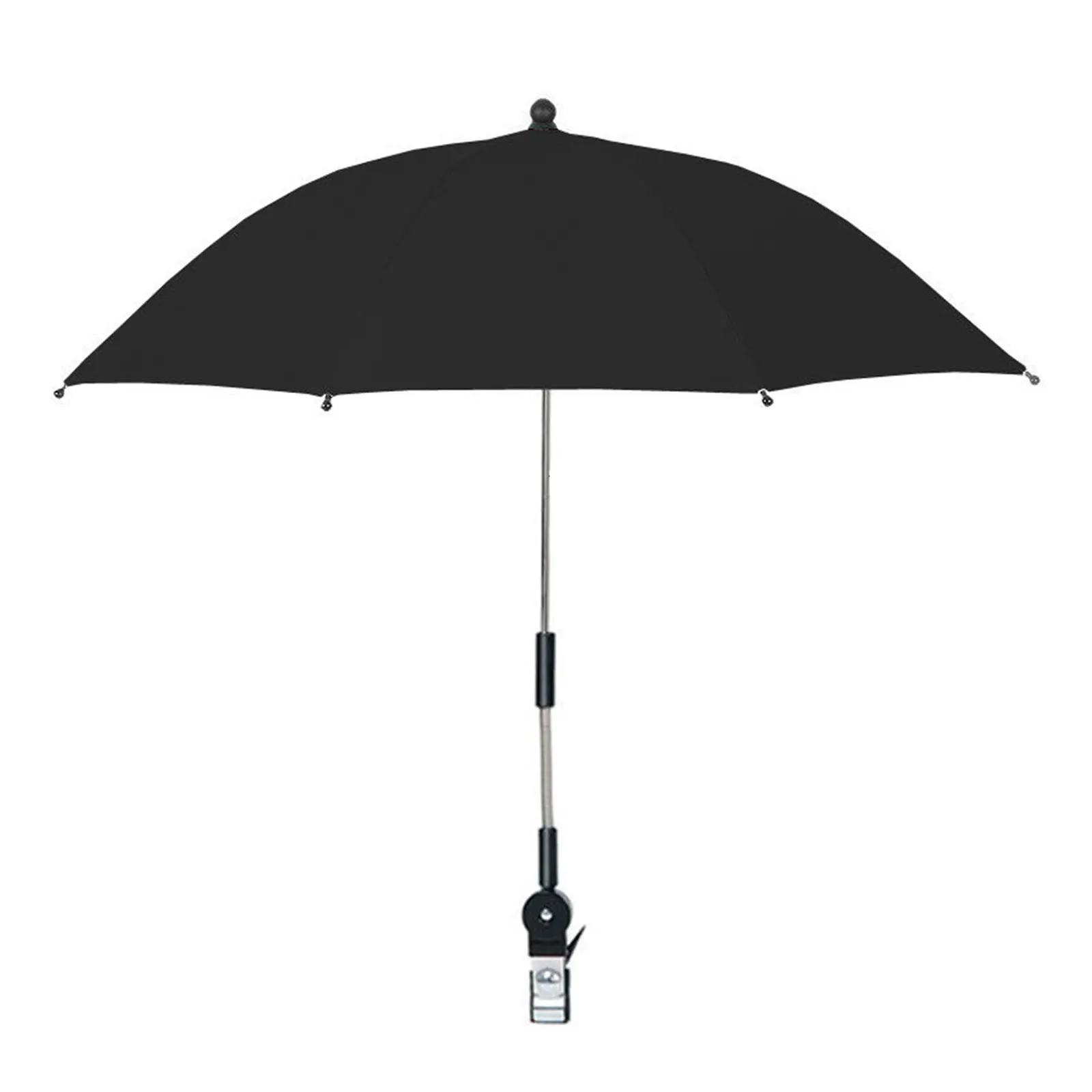 Portable Outdoor Chair Umbrella with Universal Clamp 360° Full Angle Adjustable Waterproof UV Block Parasol Fit Beach Patio Camp