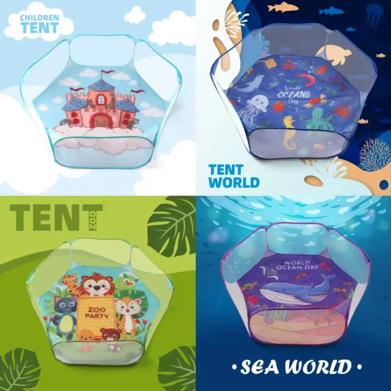 Piscina de bolas de juguete divertida para niños, tienda de juegos portátil para exteriores - Fácil de montar, no requiere instalación, recinto de juegos para fiestas, decoración para fiestas de Halloween/Navidad/Acción de Gracias/cumpleaños, regalo navideño