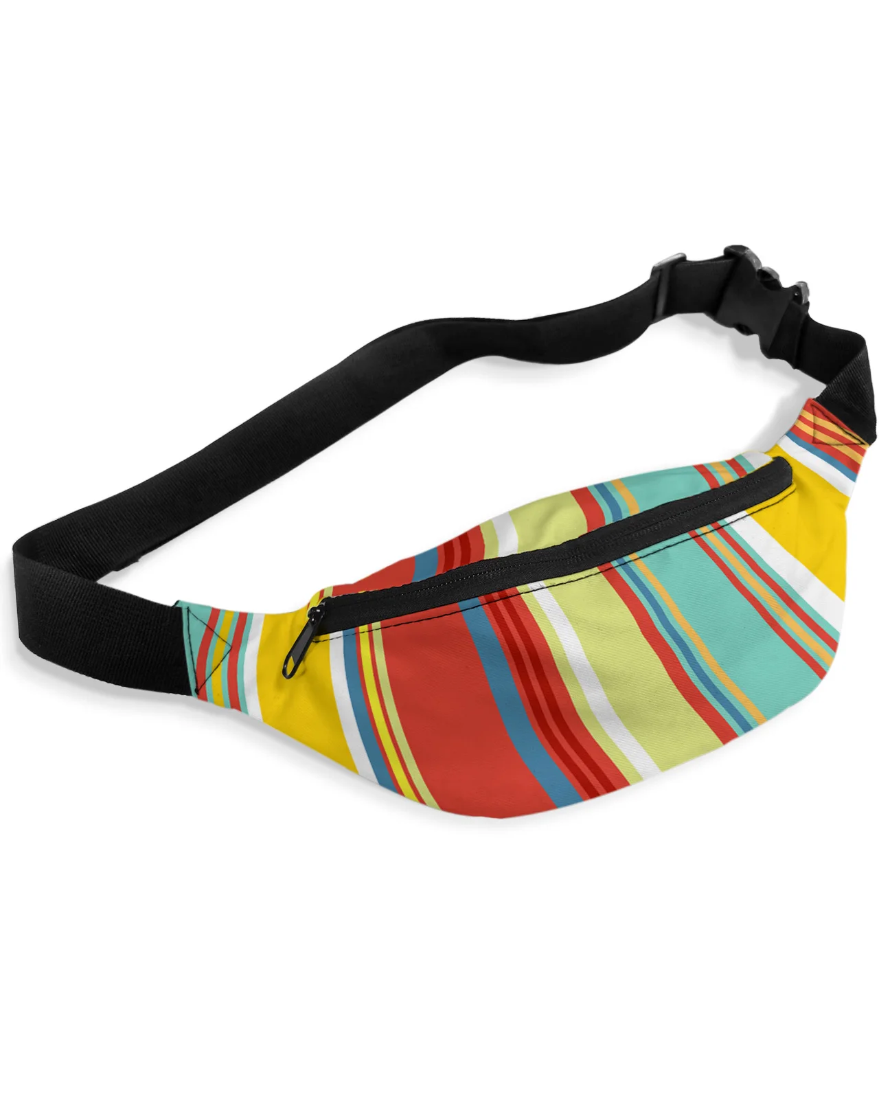 

Colorful Stripes Waist Bags for Women Man Travel Shoulder Crossbody Chest Bags Waterproof Fanny Pack