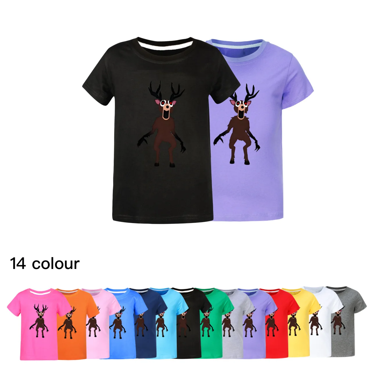 Summer Girls 99 Nights in The Forest  T-shirt Boys Children Birthday T Shirt Cotton Tee Fashion Short Sleeve Clothing Kids5067