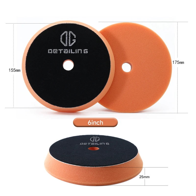 DETAILING 3 "/5"/6 " Auto Polieren Schwamm Pads 80mm/130mm/155mm Schaum Polieren polnischen Pad DA/RO/GA Polieren Maschine Wachs Pads – Detail 5