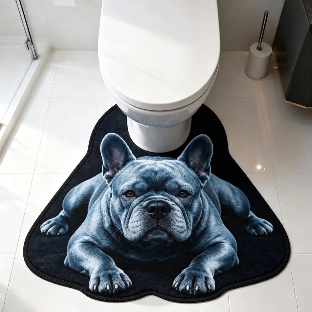 40×50CM 50×60CM Lifelike Animal Toilet Floor Mat Non-slip Diatomaceous Earth Toilet Rug Water-absorbing Washable