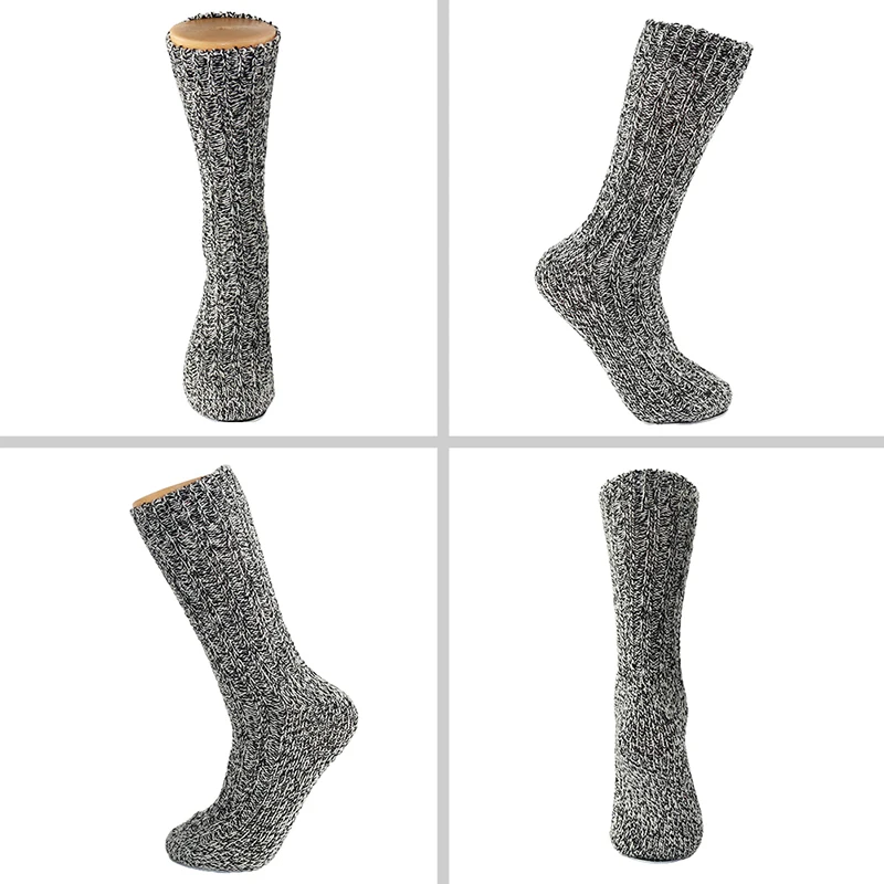 High Quality Merino Wool Socks For Men Super Thick Warm Casual Soft Women Against Cold Snow Winter Outdoor Male Middle Tube Sock