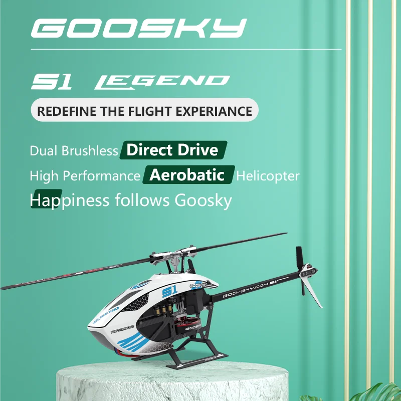 Goosky S1 Rc Helicopter 6ch Drone professional Plane BNF 3d Stunt Double Brushless Motor Direct Drive Flybarless Adults Toy Gift