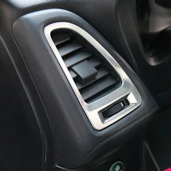 2pcs/set Car Chrome Inner Air Outlet Decoration Vent Sticker Case for Honda HRV HR-V Vezel 2014 2015 2016 2017 2018 2019 Acc.