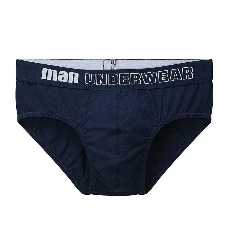 Men\'s underwear Men\'s fashion brand cotton mid rise high elastic sexy loose briefs breathable youth underwear