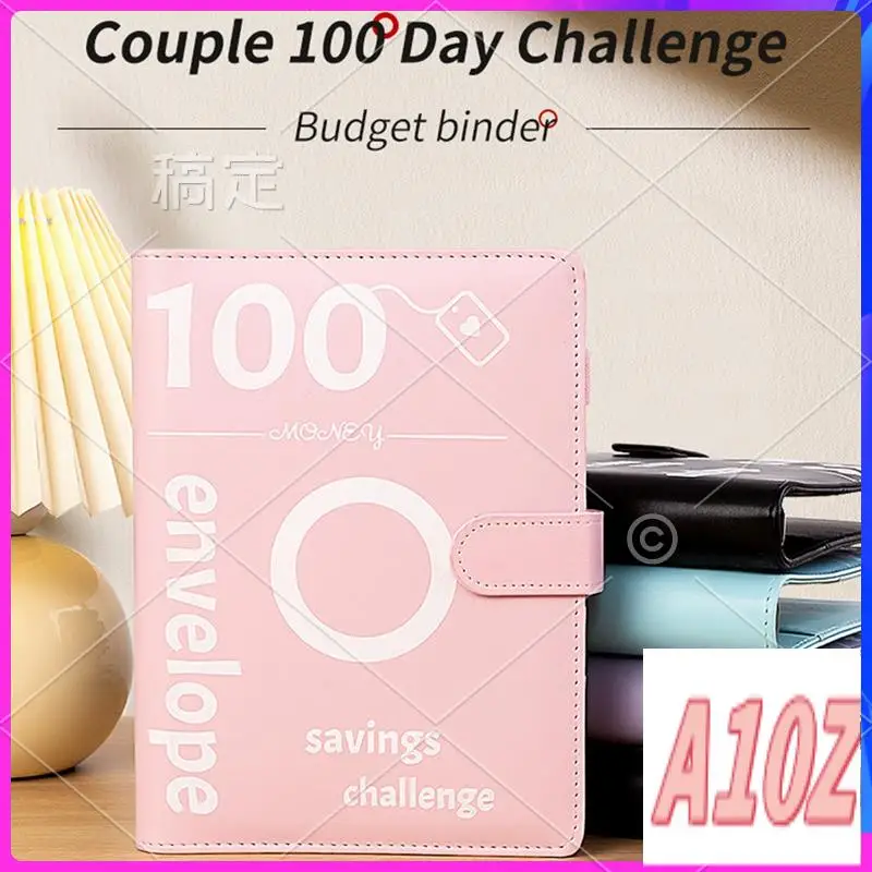 0Z-100 Envelopes Budget Book 100 Envelope Challenge Binder, Money Saving Binder (Blue)