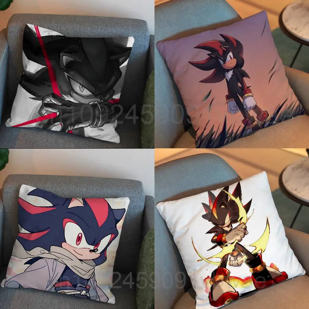 Ultimate Life Form Shadow Pillow Case Anti-dustmite Pillowcase Invisible zipper silky short plush Sofa cushion cover