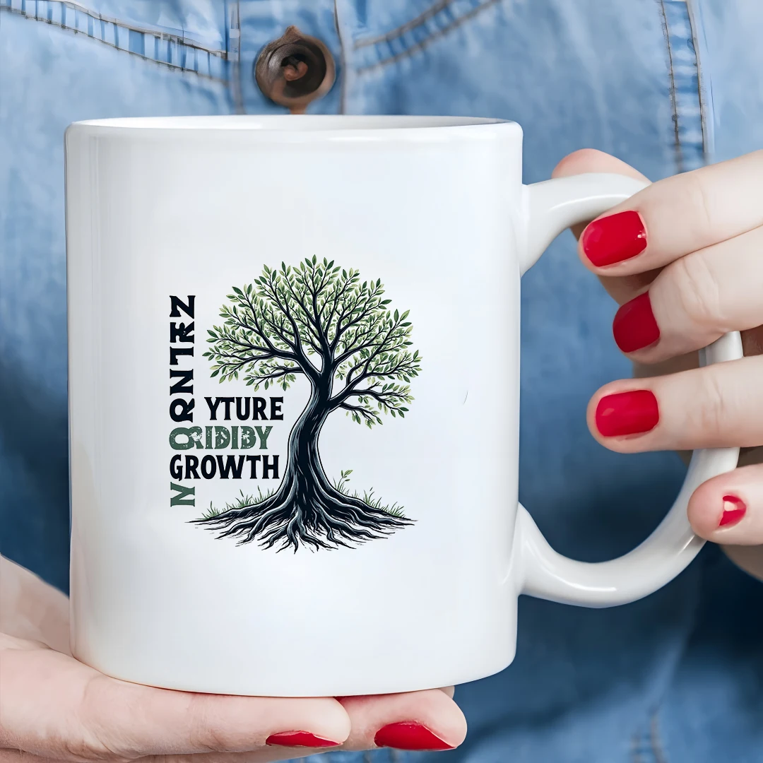 

11oz Mug + Grown-Naturally Illustration Cup + Kids Cold & Hot Drink Cup - Christmas Gift for Family & Office