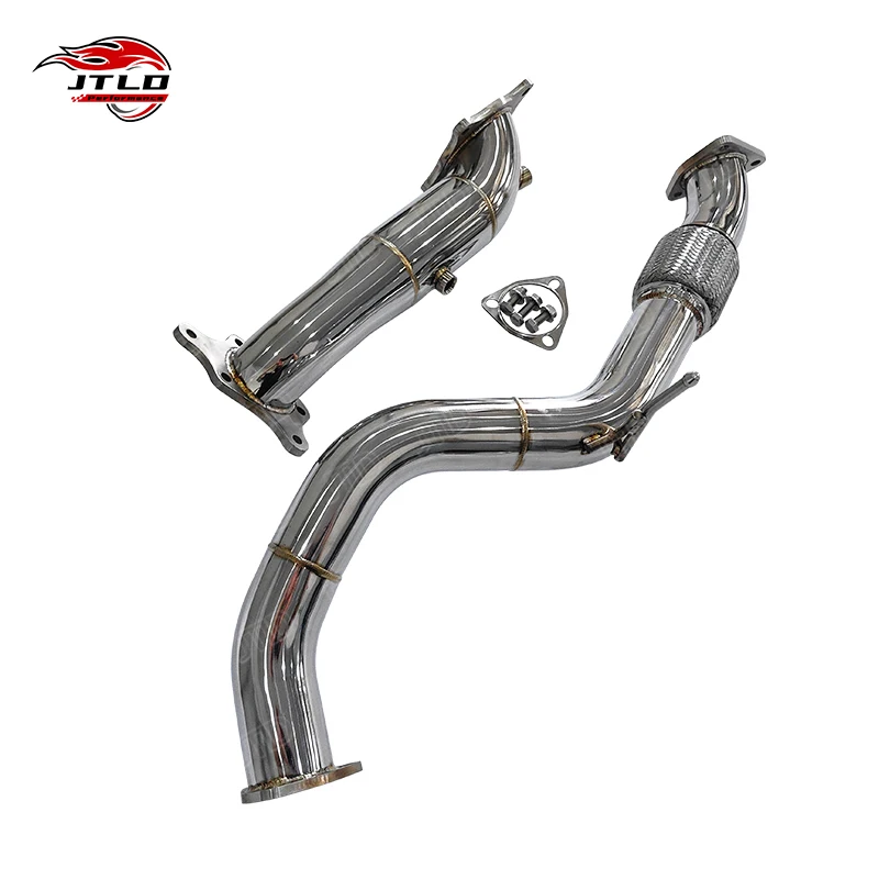 JTLD 304 Stainless Steel Straight Pipe Exhaust Downpipe For Honda Civic Type-R Fl5 2.0T