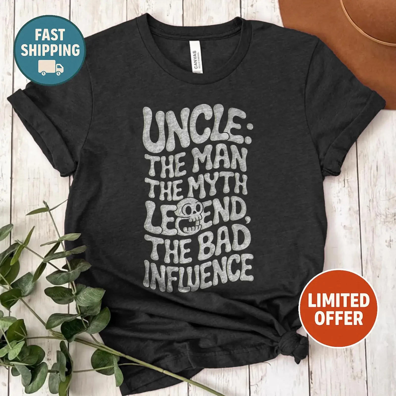 Uncle The Man Myth Legend Bad Influence Funny Quote T Shirt Cool  vintage Washed Slightly fashion Comfortable Versatile graphic