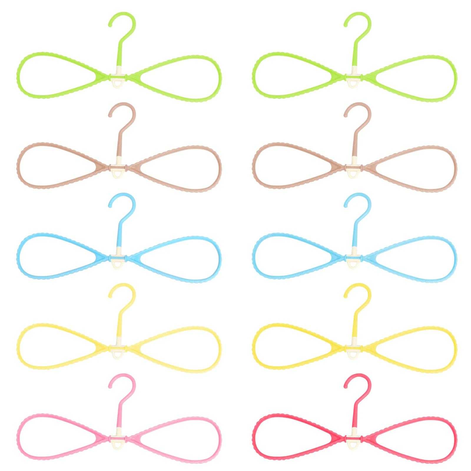 

10Pcs Trace-Free Clothes Hangers Plastic Rotating Skid-Resistant Multifunctional Drying Rack Wardrobe Organizer