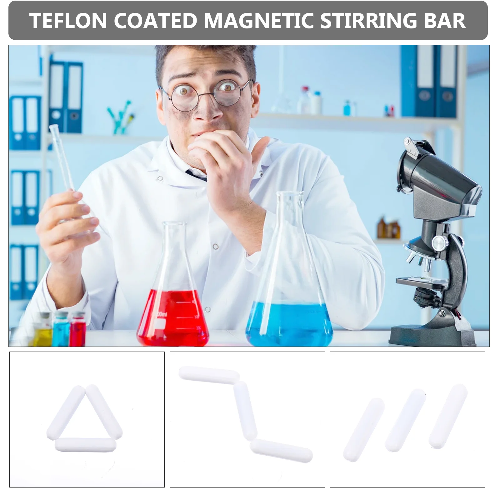 Magnetic Stir Rod Magnetic Stirring Bar Stir Plate Magnet Magnetic Stirring White Stirring Bar Coated Magnetic Stir Bars