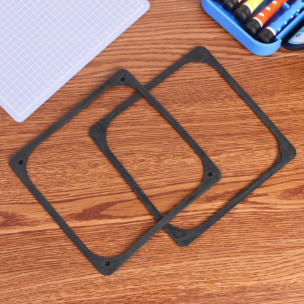 120x120 مللي متر مكافحة الاهتزاز سيليكون المطاط مروحة طوقا ل حالة الكمبيوتر مروحة 2 حزمة سيليكون صدمة برهان امتصاص الوسادة