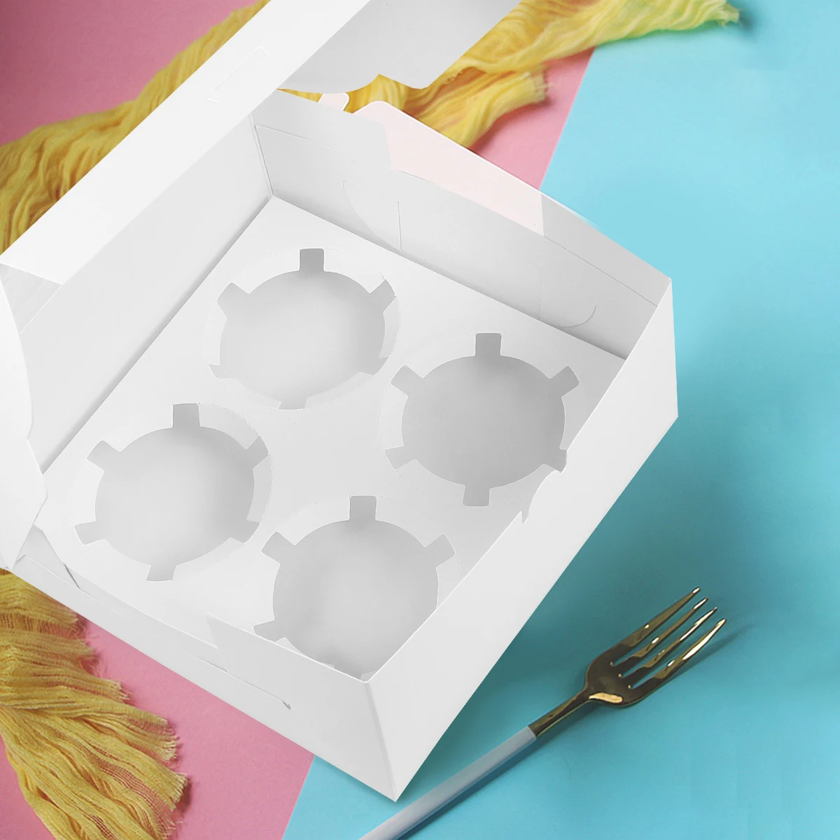 

10 Pcs Cake Box Bakery Boxes Cardboard Egg Tart Package Cupcake Wrapping Biscuit