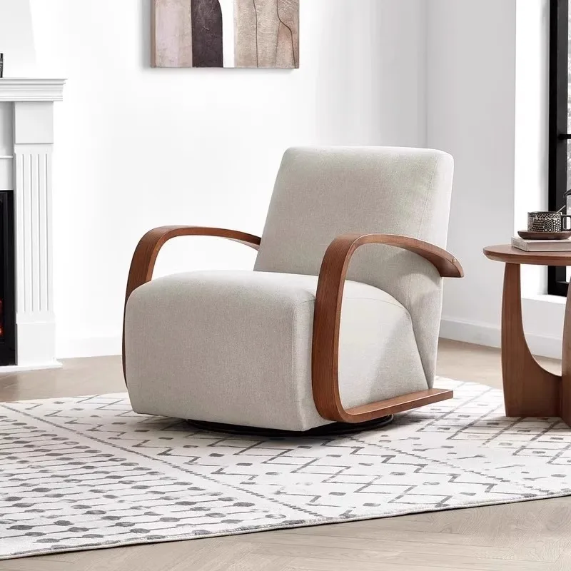 Japanese-style wabi-sabi single sofa, simple and modern living room sofa chair, creative light luxury retro leisure