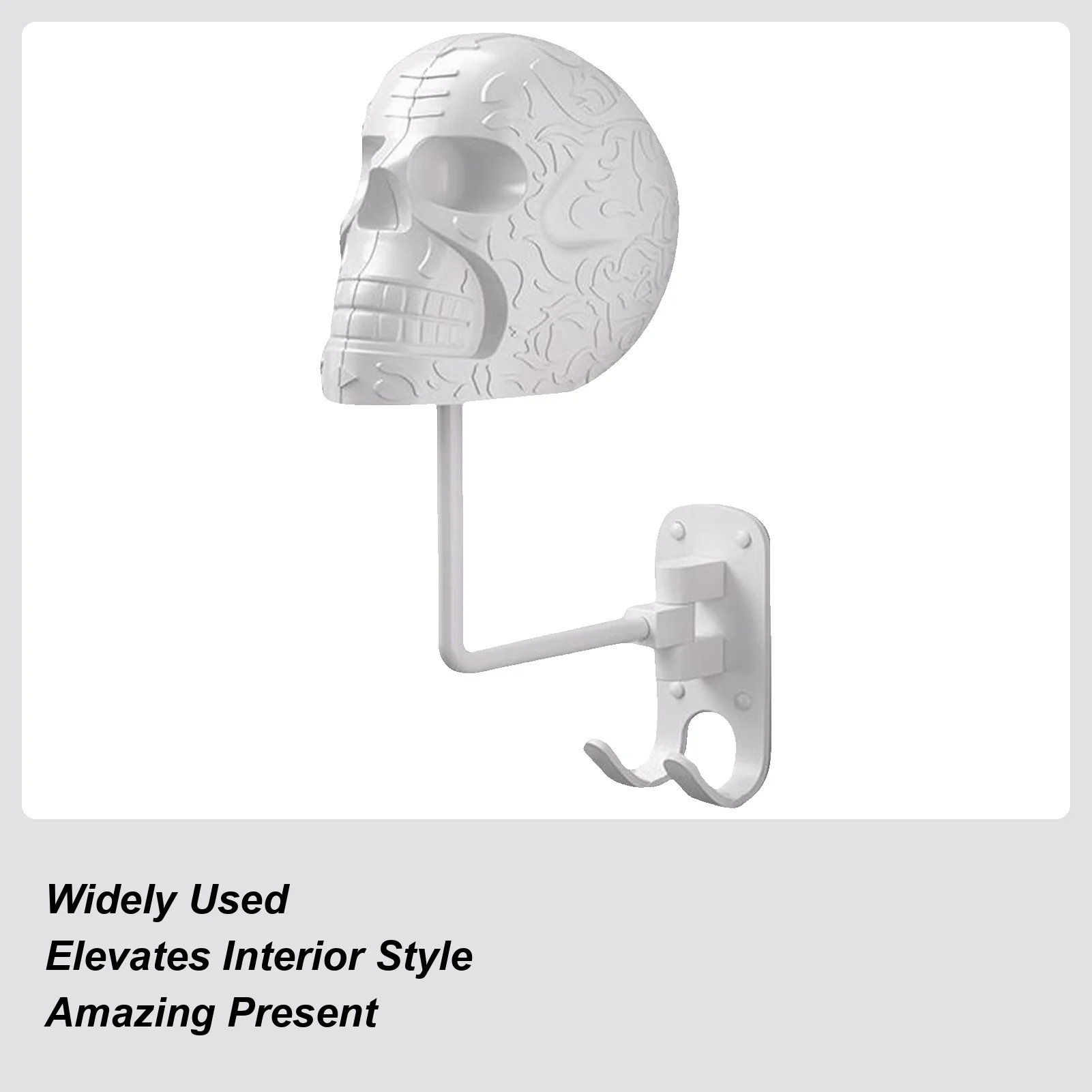 ヘルメットホルダー-頭蓋骨型-帽子ラック-壁掛け-衣類-ヘルメットホルダー-男性-女性-寝室-ガレージ-リビングルーム-玄関-パーティー用