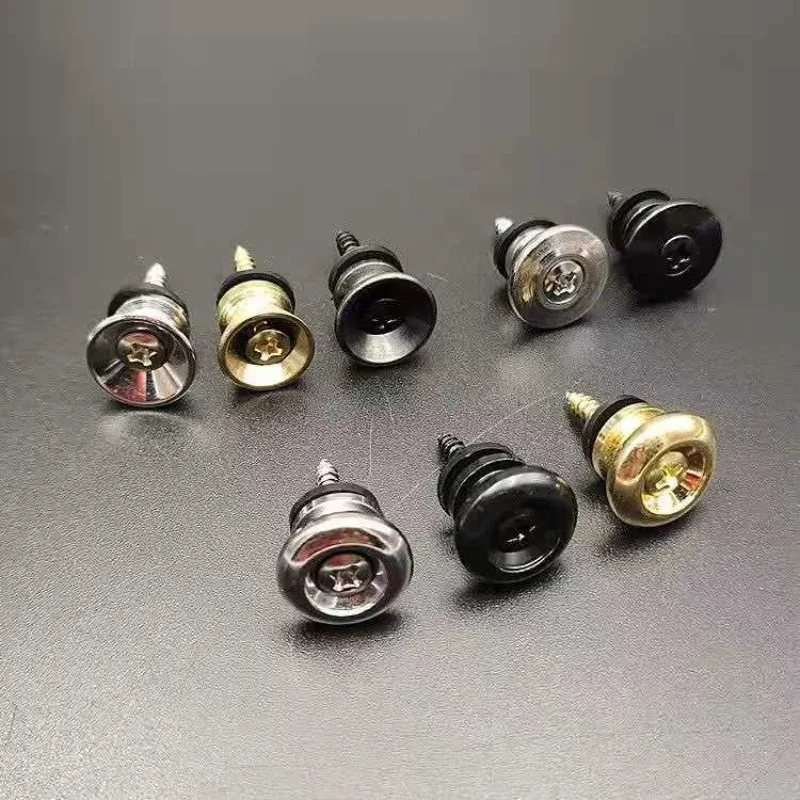 Replacement Guitar Strap Locks Parts Chrome Belt Lock Buttons Buckle Guitar Accessories Gold Silver Black Color - Image 5