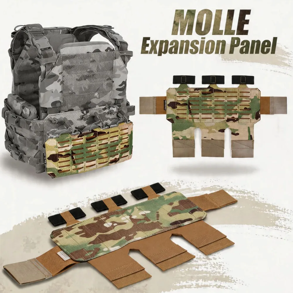 

Molle Expansion Panel Triple Magazine Adapter Panel Multi-functional Tactical Storage Bag Patch For Vest Backpack Chest Rig