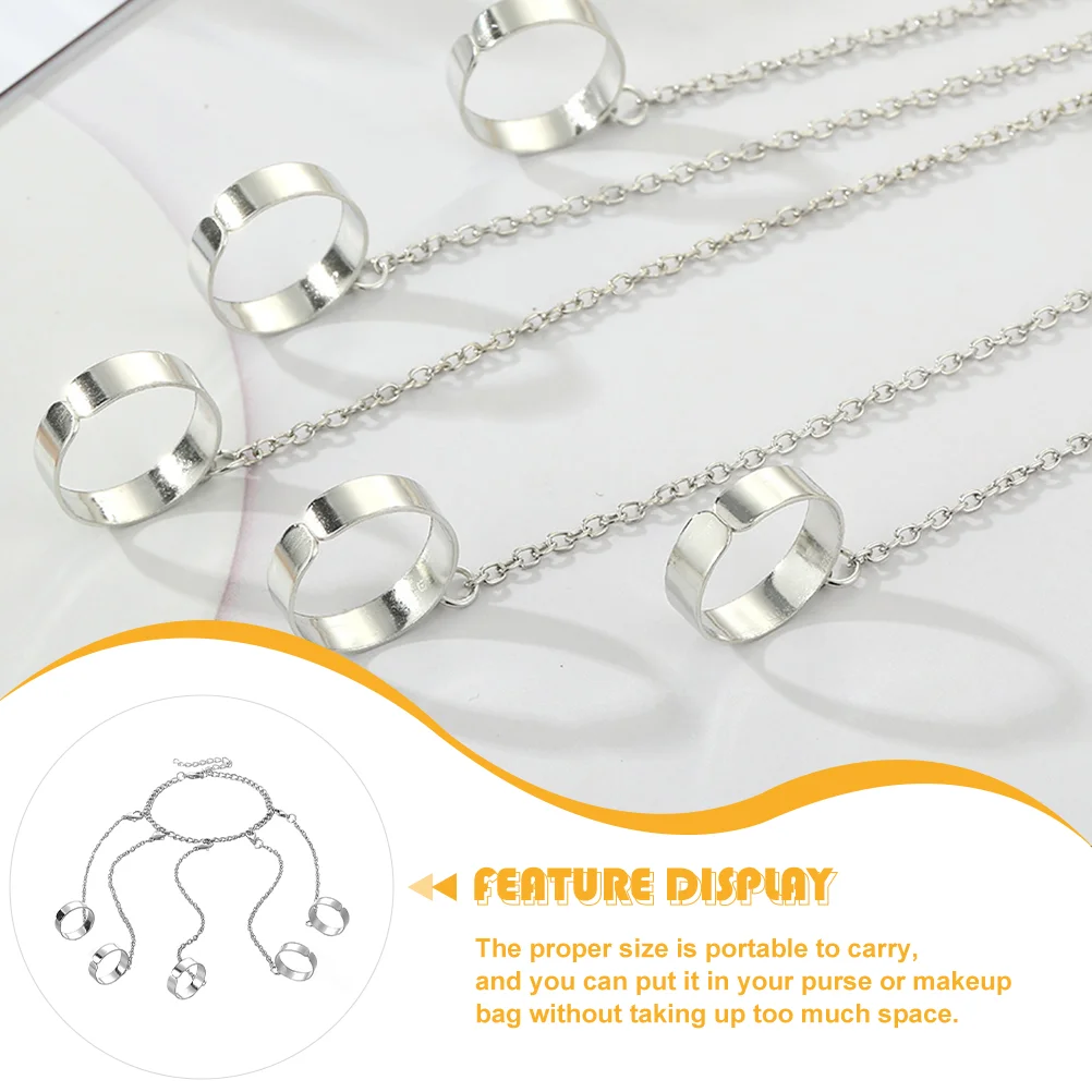 Kette Kombination Link Offene Paar Modelle Finger Schmuck Ringe Legierung Punk Hand Dekor