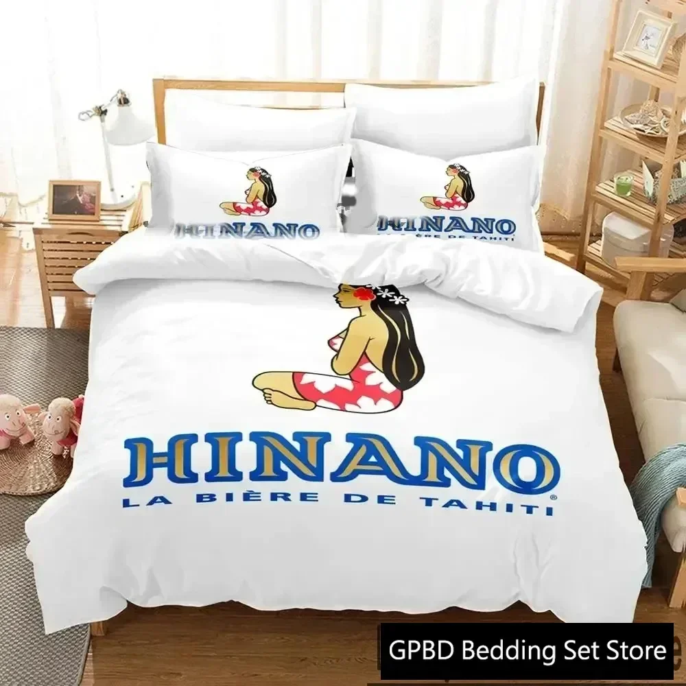New 3D Print H-hinano Tahiti Logo Comfortable Duvet Quilt Cover Pillowcase Bedding Set Children Bedroom Decoration Home Textile
