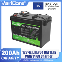EU Stock 12V/12.8V 100Ah 180Ah 200Ah LiFePO4 Battery 4 string BMS Protect For RV Campers Golf Cart Off-Road Solar Wind Duty-free
