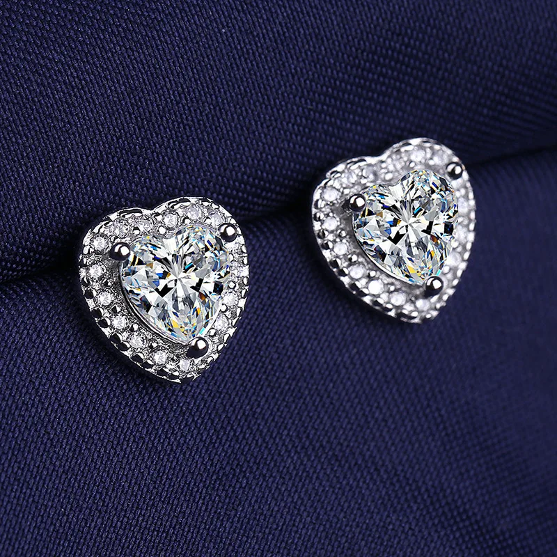 925 Sterling Silver Zirconia Crystal Earrings For Women Classic Geometric Twisted Line Earrings Party Versatile Jewelry Gifts