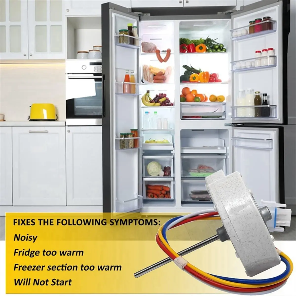 [ABJZ] Motor de ventilador evaporador WR60X10185 adecuado para refrigeradores GE y Hotpoint WR60X10043,WR60X10154 WR60X10043,WR60X10154
