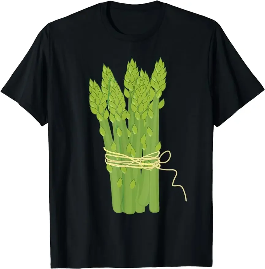 Green Asparagus T-shirt Vegan Style for The Conscious Consumer TShirts Graphic Custom Printed Women Men T-Shirt